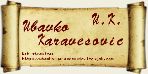 Ubavko Karavesović vizit kartica